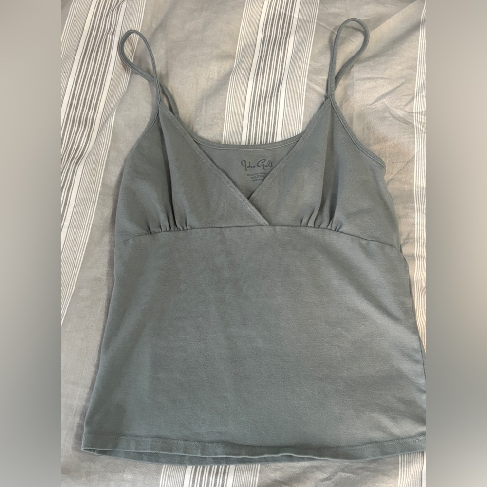 John Galt Sage Green V-Neck Tank